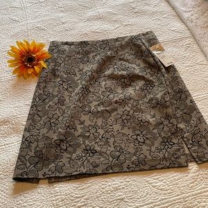 Black and Tan floral business skirt